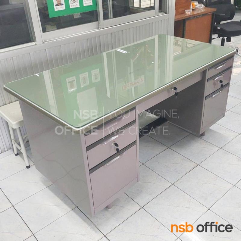 กระจกโต๊ะทำงานเหล็ก  3, 3.5, 4, 4.5, 5 และ 6 ฟุต  (จำหน่ายเฉพาะซื้อพร้อมโต๊ะทำงานเหล็ก)