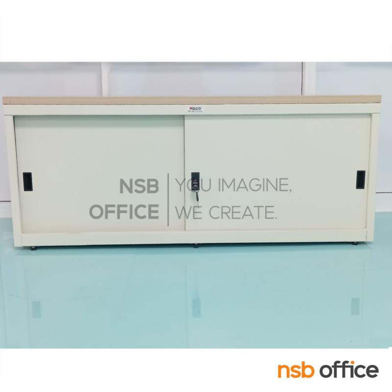 ตู้อเนกประสงค์บานเลื่อน หน้า Top ไม้ รุ่น WCAB11 ขนาด 120W*40D*50H cm. 