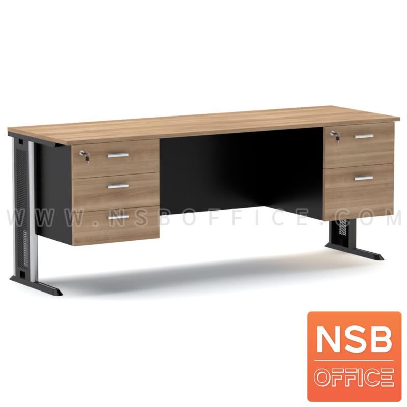 A18A004:โต๊ะทำงาน 5 ลิ้นชักข้าง รุ่น Olynic (โอลินิค) ขนาด 150W ,165W (*75D,80D) cm. เมลามีน