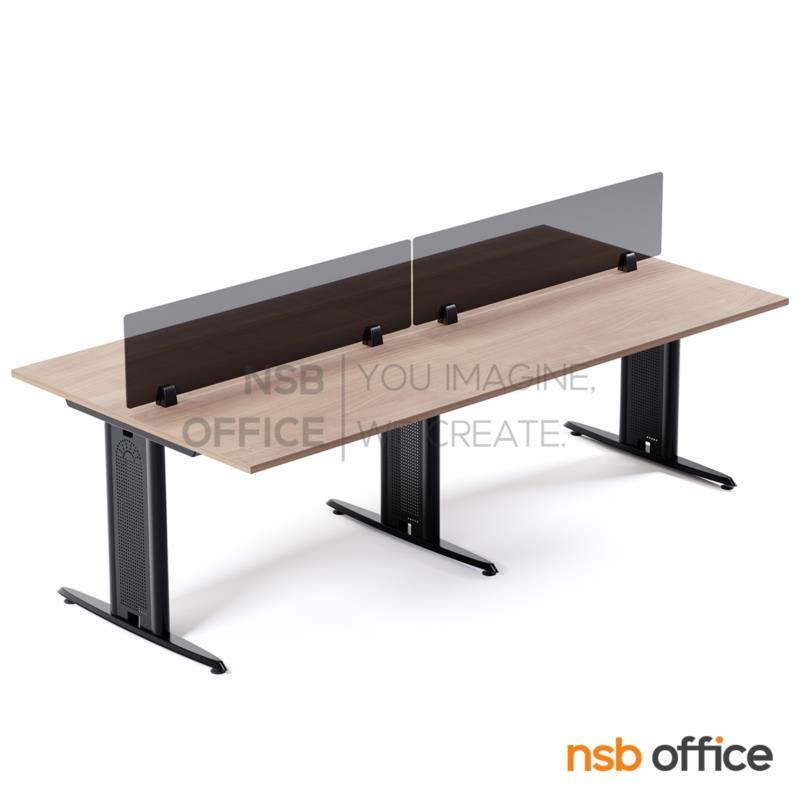 A04A031:ชุดโต๊ะทำงานกลุ่ม ขาตัวที ร้อยสายไฟได้  