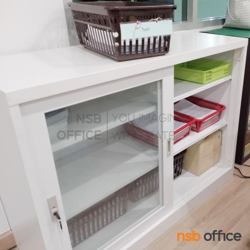 ตู้เอกสารเหล็ก บานเลื่อนกระจก รุ่น Rocco (ร็อคโค่) ขนาด 91.7W, 120W cm กุญแจล็อก