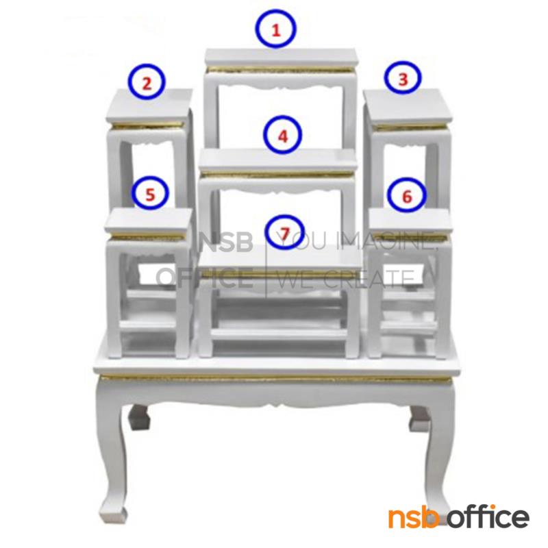 G18A013:โต๊ะหมู่บูชาหมู่ 7 หน้า 6 นิ้ว  รุ่น มาลี  