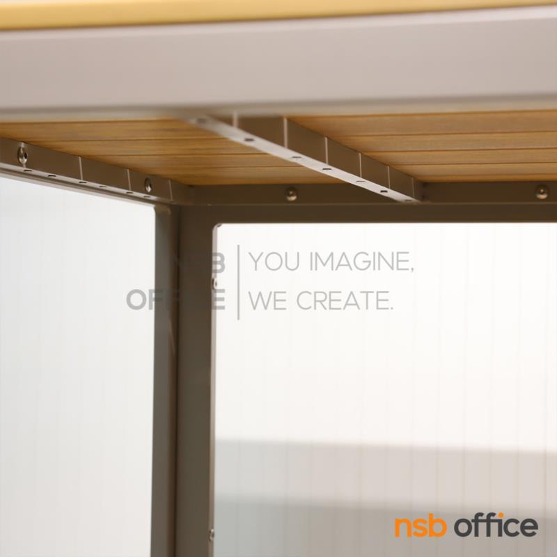 โต๊ะหน้าไม้พลาสวูด รุ่น Ricotta (ริคอตต้า) ขนาด 80W cm.  โครงขาอลูมิเนียม