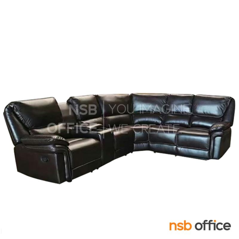 B12A300:ชุดโซฟาสำนักงานหนัง PU รุ่น LongBeach (ลองบีช) ขนาด 98W, 272W cm. 