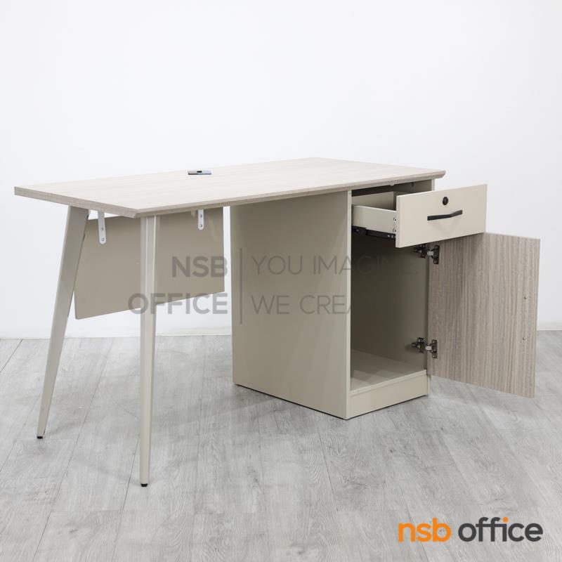 โต๊ะทำงาน 1 ลิ้นชัก 1 บานเปิด รุ่น Alger (อัลเจอร์) ขนาด 120W cm.  ขาเหล็ก