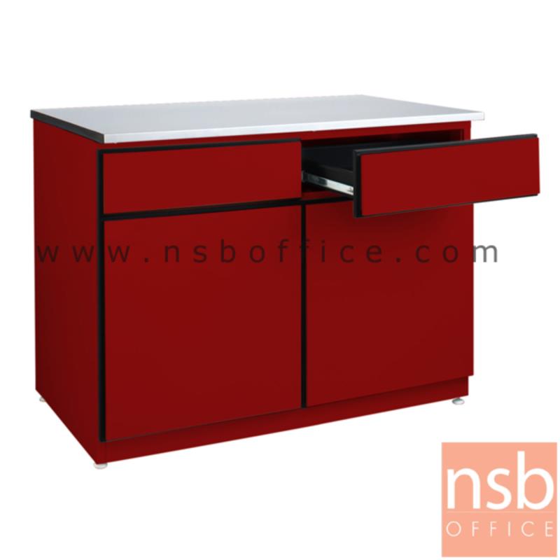 ตู้เหล็กวางเตาแก๊ส 2 ลิ้นชัก 2 บานเปิด TOP สแตนเลส รุ่น DOBBEL DB-202  