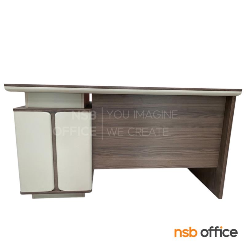 โต๊ะทำงาน1 ลิ้นชัก 1 บานเปิด รุ่น Brenthil (เบรนทิล) ขนาด 120W ,140W ,160W cm.  สีโอ๊คขาว