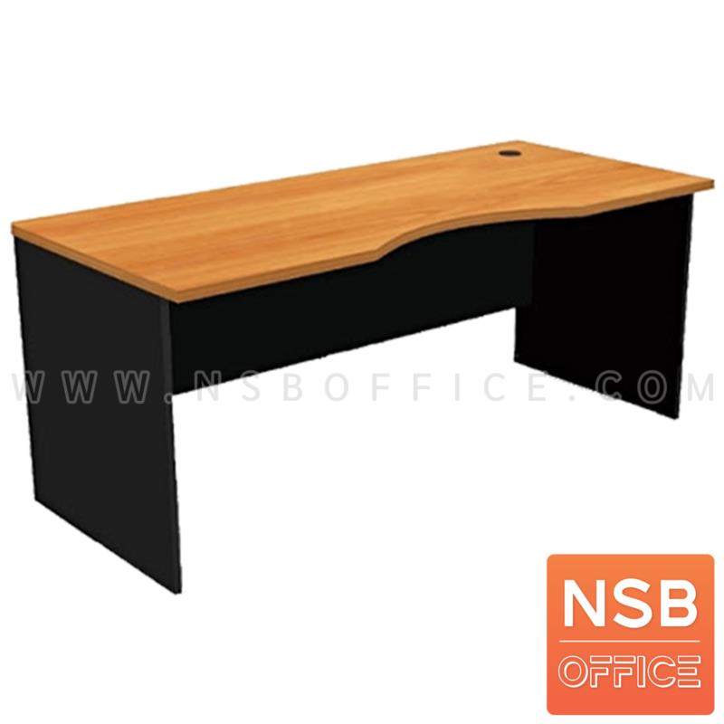 A13A005:โต๊ะผู้บริหารหน้าโค้ง  รุ่น Blagden (แบลกเดน) ขนาด 180W cm. สีเชอร์รี่ดำ