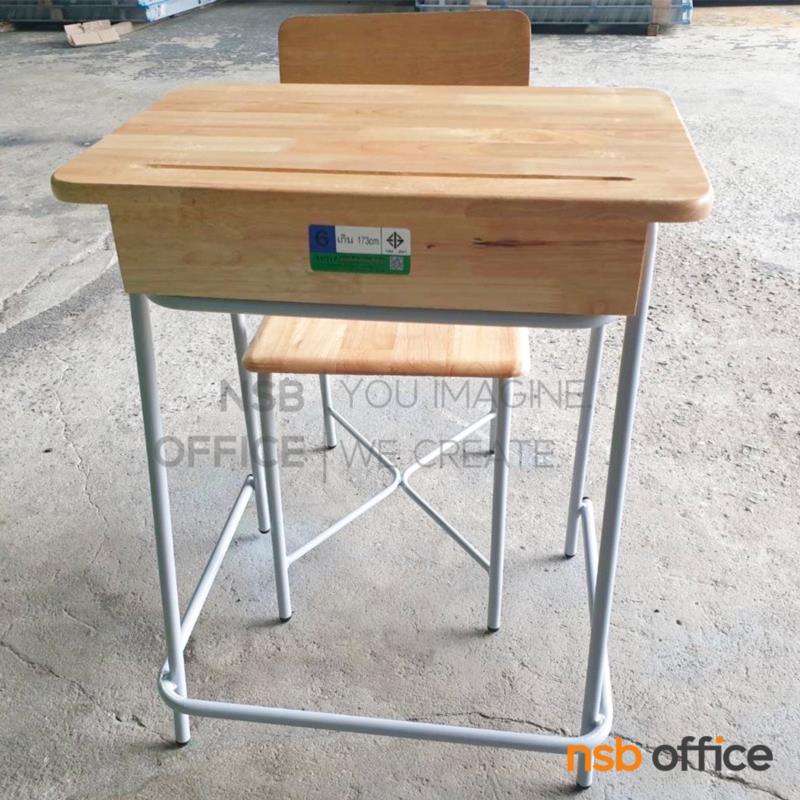 ชุดโต๊ะและเก้าอี้นักเรียน มอก. รุ่น A1-1  เหล็กกลม ระดับ 1-2 (อนุบาล)