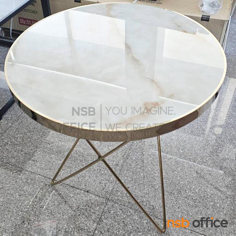 โต๊ะกลางหน้าท็อปอะคริลิก รุ่น Tirex (ทิเร็กซ์)  ขาเหล็กพ่นสี