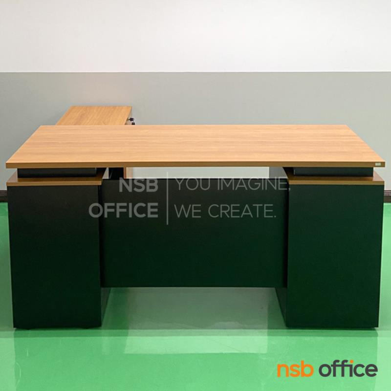 โต๊ะทำงานตัวแอลขวา Bridget (บริดเจ็ท)  160W1*140W2 พร้อมตู้ข้าง