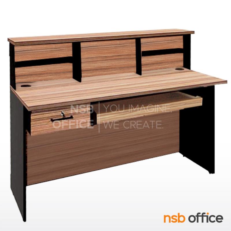 เคาน์เตอร์หน้าตรง 1 ลิ้นชัก รุ่น BCT-BDW-6621 ขนาด 120W ,160W cm. พร้อมรางคีย์บอร์ด เมลามีน