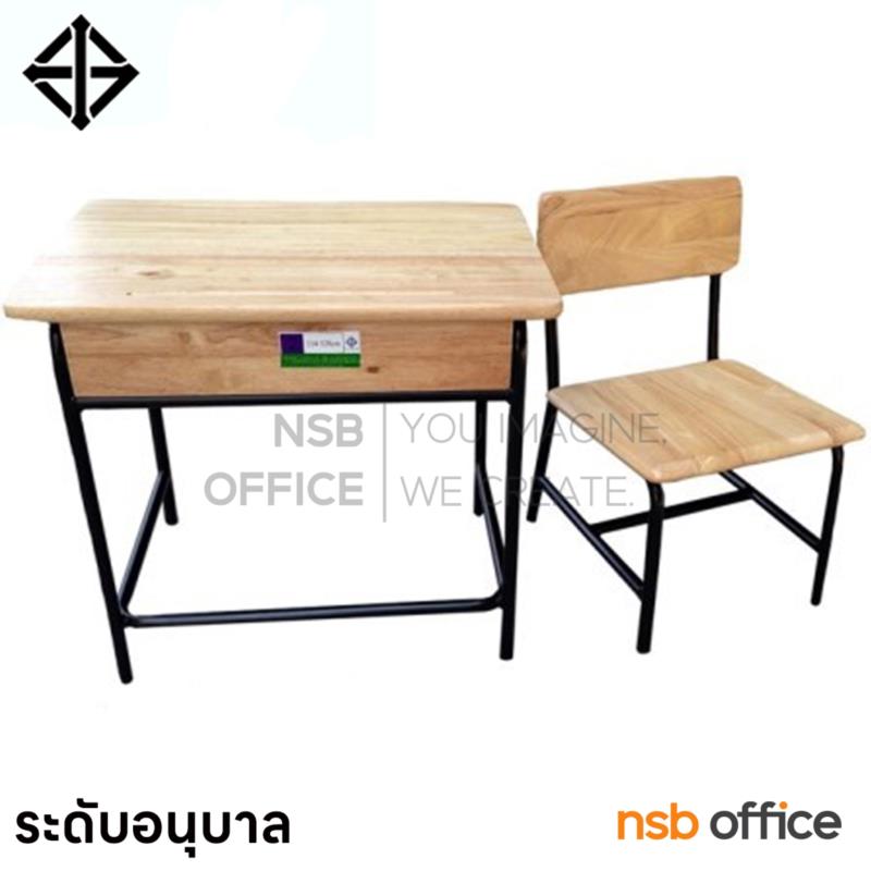 A17A033:ชุดโต๊ะและเก้าอี้นักเรียน มอก. รุ่น A1-1  เหล็กกลม ระดับ 1-2 (อนุบาล)