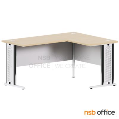 โต๊ะทำงานตัวแอล รุ่น Cavassos (คาวาสโซส์) ขนาด 150W ,165W ,180W cm.  ขาเหล็ก 