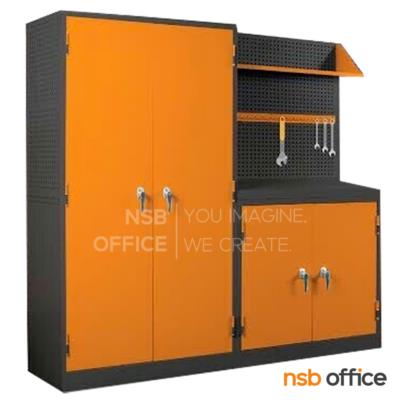 ชุดตู้เก็บเครื่องมือช่าง 183.5W*49.7D*183H cm.พร้อมแผ่นท็อปแผ่นชั้นและอุปกรณ์เสริม   