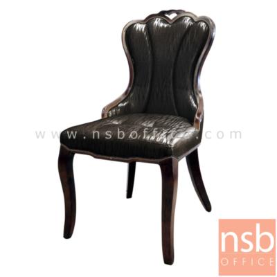 เก้าอี้ไม้ที่หนังหุ้มหนังเทียม รุ่น FST-1213 ขาไม้