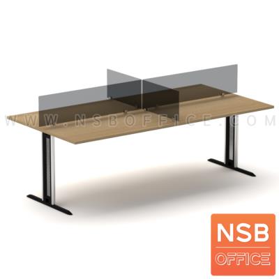 ชุดโต๊ะทำงานกลุ่ม Call Center   4, 6 ที่นั่ง พร้อมแผ่นมินิสกรีนกระจก ขาตัวที