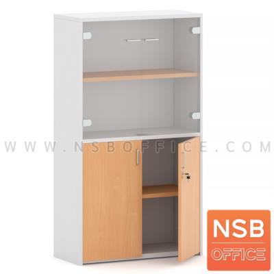 ตู้เอกสาร บนบานเปิดกระจก ล่างบานเปิดทึบ รุ่น Ringwald (ริงวอลด์) สูง 160 cm.  เมลามีน