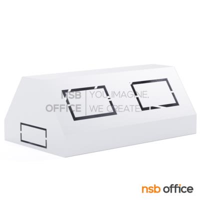 กล่องปลั๊กไฟมุมเอียง 45 องศา  Alexina2  ผลิตจากเหล็กพับขึ้นรูป (ใช้งานได้ 2 ด้าน)