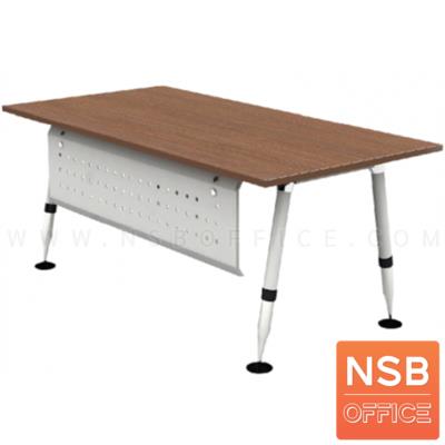 โต๊ะผู้บริหารทรงสี่เหลี่ยม รุ่น HB-DK04-1890  ขนาด 180W cm. ขาเหล็กสีขาวปลายโครเมี่ยม (13/2/67)