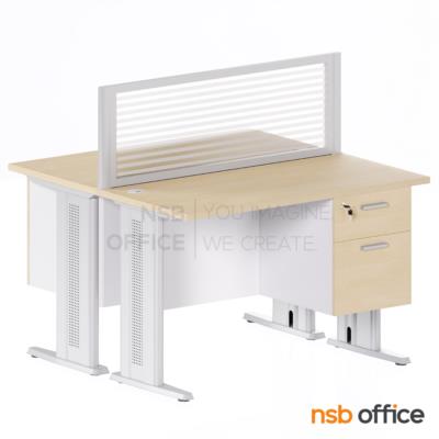 โต๊ะทำงานกุล่ม รุ่น Orlen (ออร์เลน) 2, 4 และ 6 ที่นั่ง โครงขาเหล็ก พร้อมมินิสกรีน