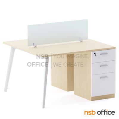 ชุดโต๊ะทำงานกลุ่ม รุ่น Outer (เอ็าเทอร์) 2, 4, 6 ที่นั่ง  พร้อมมินิสกรีนและตู้ลิ้นชักไม้
