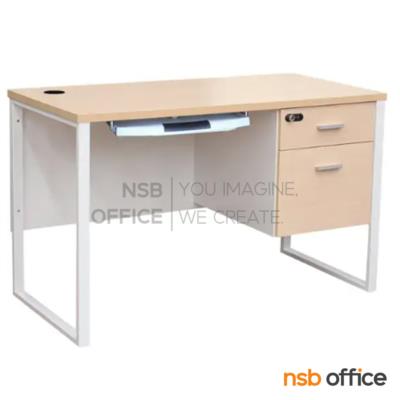 โต๊ะคอมพิวเตอร์ 2 ลิ้นชัก รุ่น Kit  (กิต) ขนาด 120W ,160W cm. ขาเหล็ก