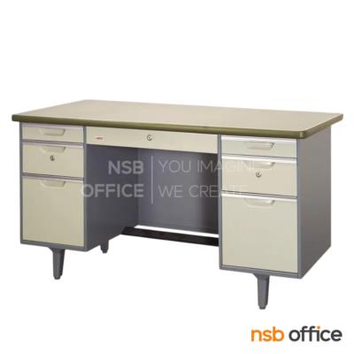 โต๊ะทำงานเหล็กหน้าพีวีซี 7 ลิ้นชัก   รุ่น DK-2654 , DK-3060 
