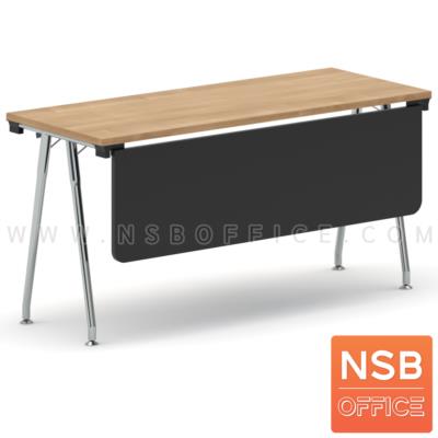 โต๊ะประชุมพับเก็บได้ รุ่น Barbour (บาร์เบอร์) ขนาด 150W, 180W cm.  บังตาไม้ ขาเหล็กวีคว่ำ