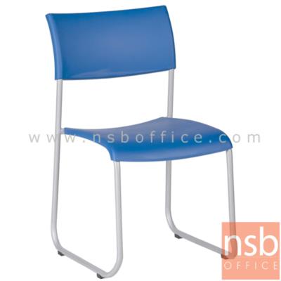 เก้าอี้อเนกประสงค์เฟรมโพลี่ รุ่น B718  ขาเหล็กตัวยูพ่นสีเทา