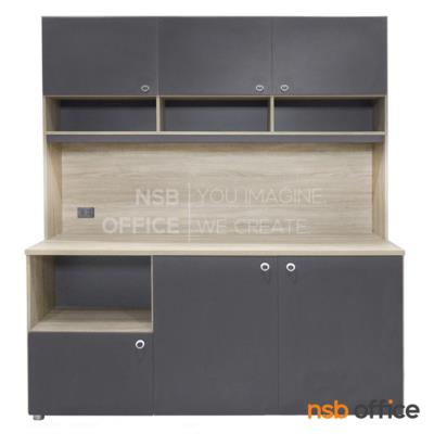 ชุดตู้ครัว  รุ่น Nexor (เน็กเซอร์) ขนาด 180W cm.  มีชั้นวางไมโครเวฟด้านล่าง