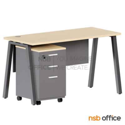 โต๊ะทำงาน รุ่น Trevino (เทรวีโน) ขนาด 120W, 135W, 150W cm. บังตาไม้ ขาเหล็ก