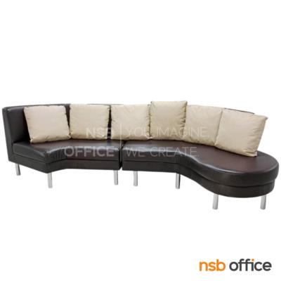 โซฟารับแขก รุ่น Blackberry (แบล็กเบอร์รี่) ขนาด 310W cm. ขาเหล็กชุบโครเมี่ยม *สต็อก 4 ชุด*