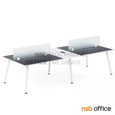 ชุดโต๊ะทำงานกลุ่ม 4 ที่นั่ง สีทูโทน รุ่น Monica (โมนิก้า) ขนาด 300W*120D cm. พร้อมมินิสกรีนกระจก และป๊อปอัพ A27A124-3