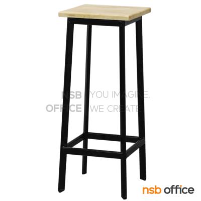 เก้าอี้บาร์สตูลที่นั่งเหลี่ยม รุ่น Gemma (เจมม่า)  ขาเหล็กทรงไข่พ่นสี