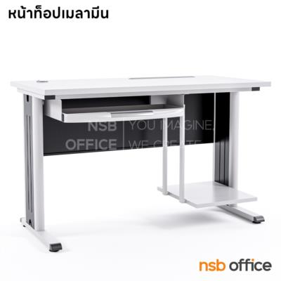 โต๊ะคอมพิวเตอร์ ขนาด 120W*75H cm.  รุ่น Aboli (อโบลิ)  ขาเหล็กทำสีเทาอ่อน