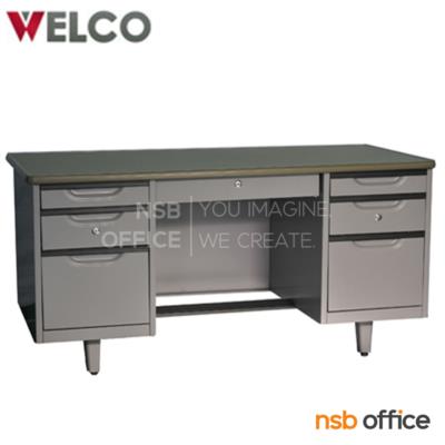 โต๊ะทำงานเหล็ก 7 ลิ้นชัก รุ่น WDE ขนาด 4.5 ฟุต ,5 ฟุต 