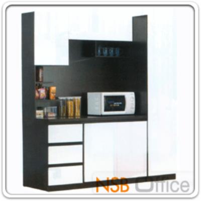 ชุดตู้ครัวพร้อมตู้ลอยต่อบน W180 ซม. รุ่น DB-IRY  สีโอ๊ค/ขาว