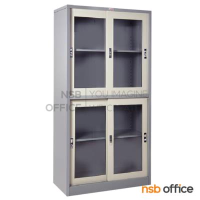 ตู้เอกสารบานเลื่อนกระจกสูง รุ่น SLG-0613 ขนาด 91.4W* 45D* 181.7H cm. 