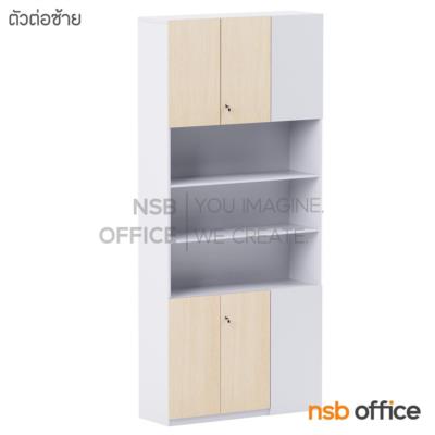 ตู้เอกสารเข้ามุม 4 บานเปิด 3 ช่องโล่ง รุ่น Opaline (โอปาลีน) ขนาด 120W*270H cm. เมลามีน