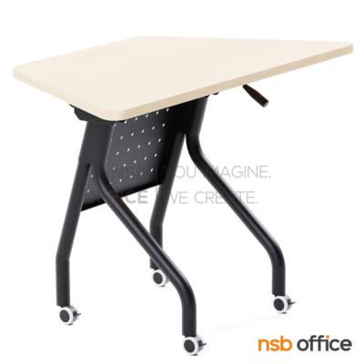 โต๊ะพับอเนกประสงค์ รุ่น Sublime II (ซับไลม์ 2) ขนาด 120W cm. โครงขาเหล็กสีดำ บังตาเหล็ก ล้อล็อกได้