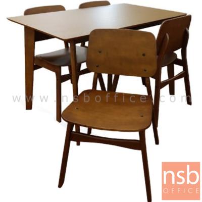 ชุดโต๊ะรับประทานอาหารไม้ 4 ที่นั่ง รุ่น Piscos (พิสคอส) ขนาด 75W cm. พร้อมเก้าอี้ สีวอลนัท