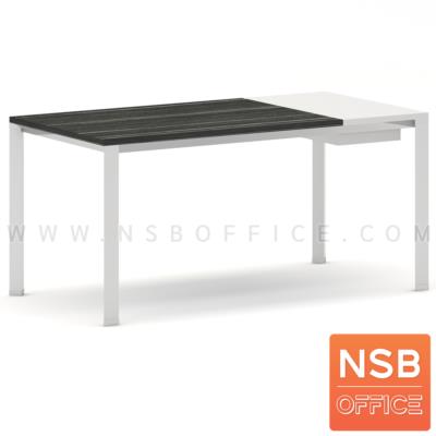 โต๊ะผู้บริหารทรงสี่เหลี่ยมทูโทน รุ่น HB-DK02-1680  ขนาด 160W cm.  ขาเหล็กสีขาว