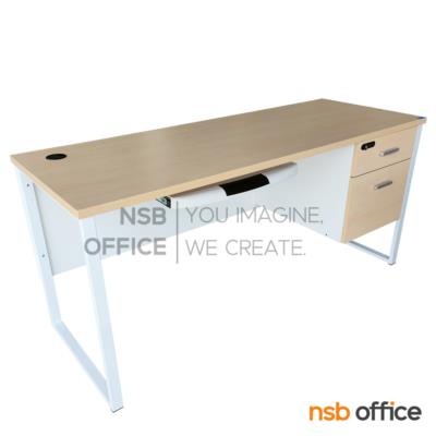 โต๊ะคอมพิวเตอร์ 2 ลิ้นชัก รุ่น Kit  (กิต) ขนาด 120W ,160W cm. ขาเหล็ก