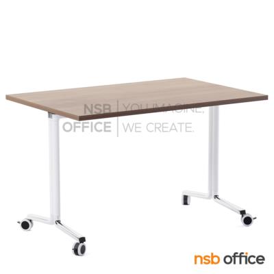 โต๊ะประชุมพับเก็บได้ล้อเลื่อน รุ่น Ashley II (แอชลีย์ 2) ลึก 80D cm. ขาเหล็กพ่นสี ปลายขาอลูมิเนียม ล้อล็อกได้