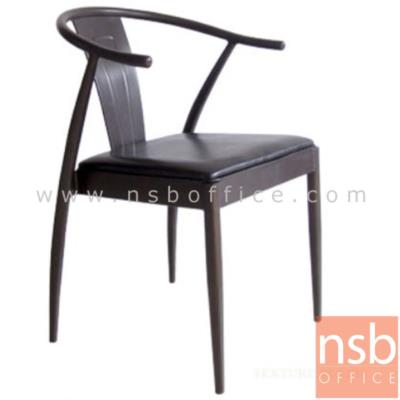 เก้าอี้โมเดิร์นเรโทรหนังเทียม รุ่น Cermaq ขนาด 51.5W cm. โครงขาเหล็กพ่นสีน้ำตาล ยกเลิก 15.8.23