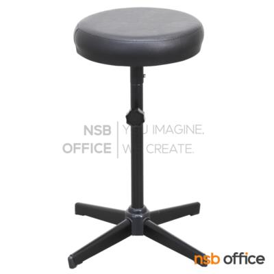 เก้าอี้บาร์สตูลที่นั่งกลม รุ่น Lilybelle (ลิลลี่เบล) ขนาด 30Di*58H cm. ขาเหล็กพ่นดำ 4 แฉก