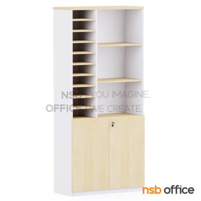 ตู้เอกสาร บนโล่ง ล่าง 2 บานเพ่ ช่องโล่ง รุ่น DF-3045 สูง 200 cm.  เมลามีน