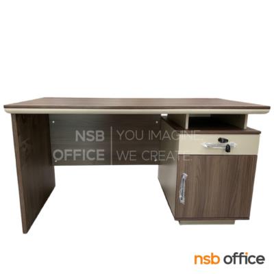 โต๊ะทำงาน1 ลิ้นชัก 1 บานเปิด รุ่น Brenthil (เบรนทิล) ขนาด 120W ,140W ,160W cm.  สีโอ๊คขาว