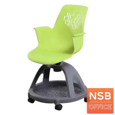 เก้าอี้เฟรมโพลี่ล้อเลื่อน   สีเขียว สินค้าใหม่ไม่มีตำหนิ